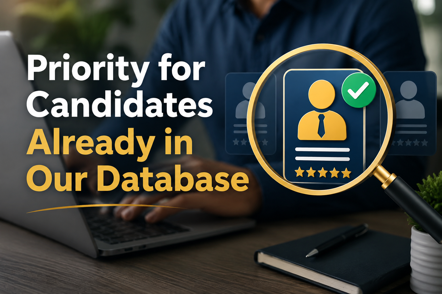 Priority for Candidates Already in Our Database
