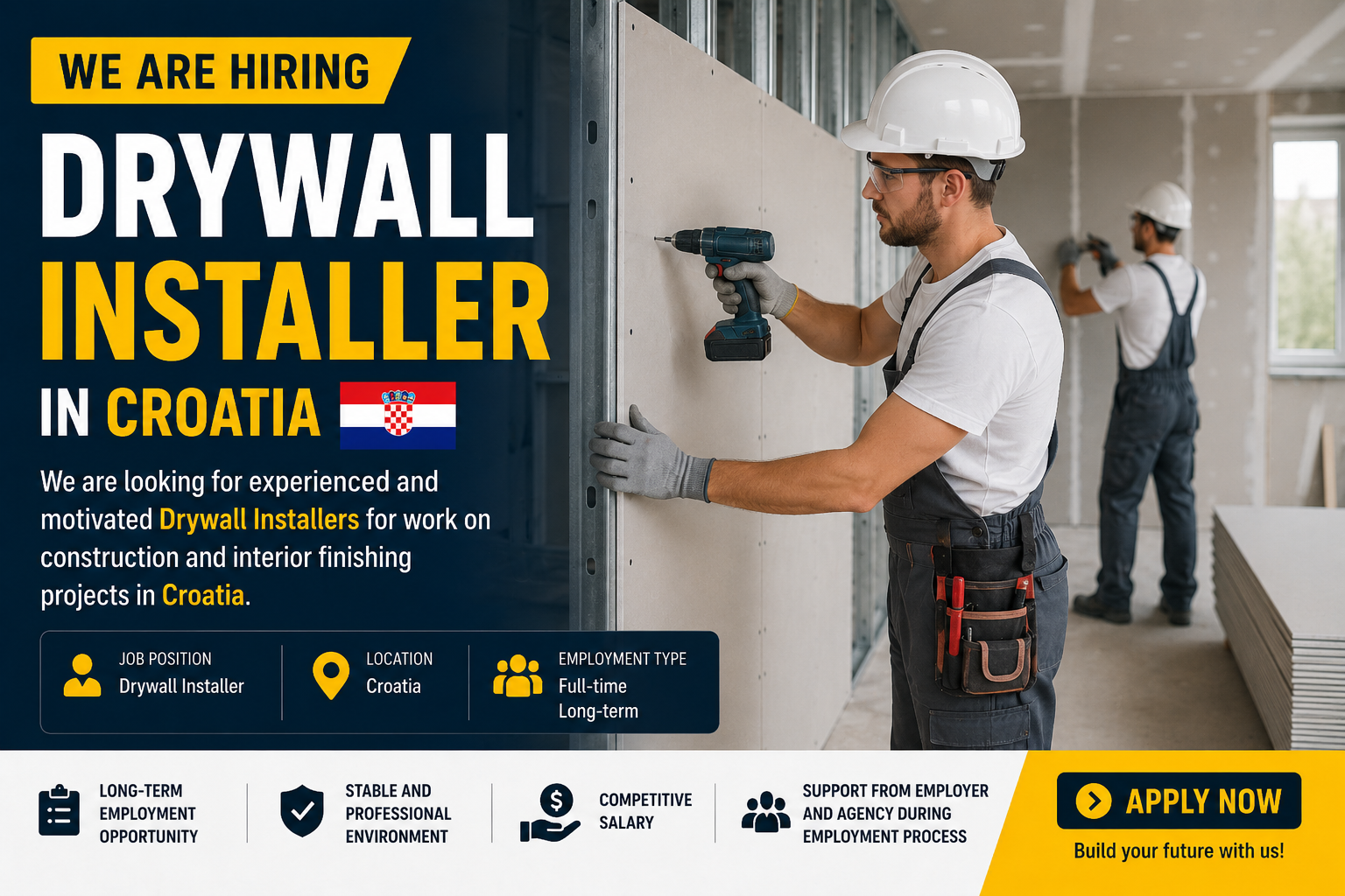 Drywall Installer – Croatia (AlBa)