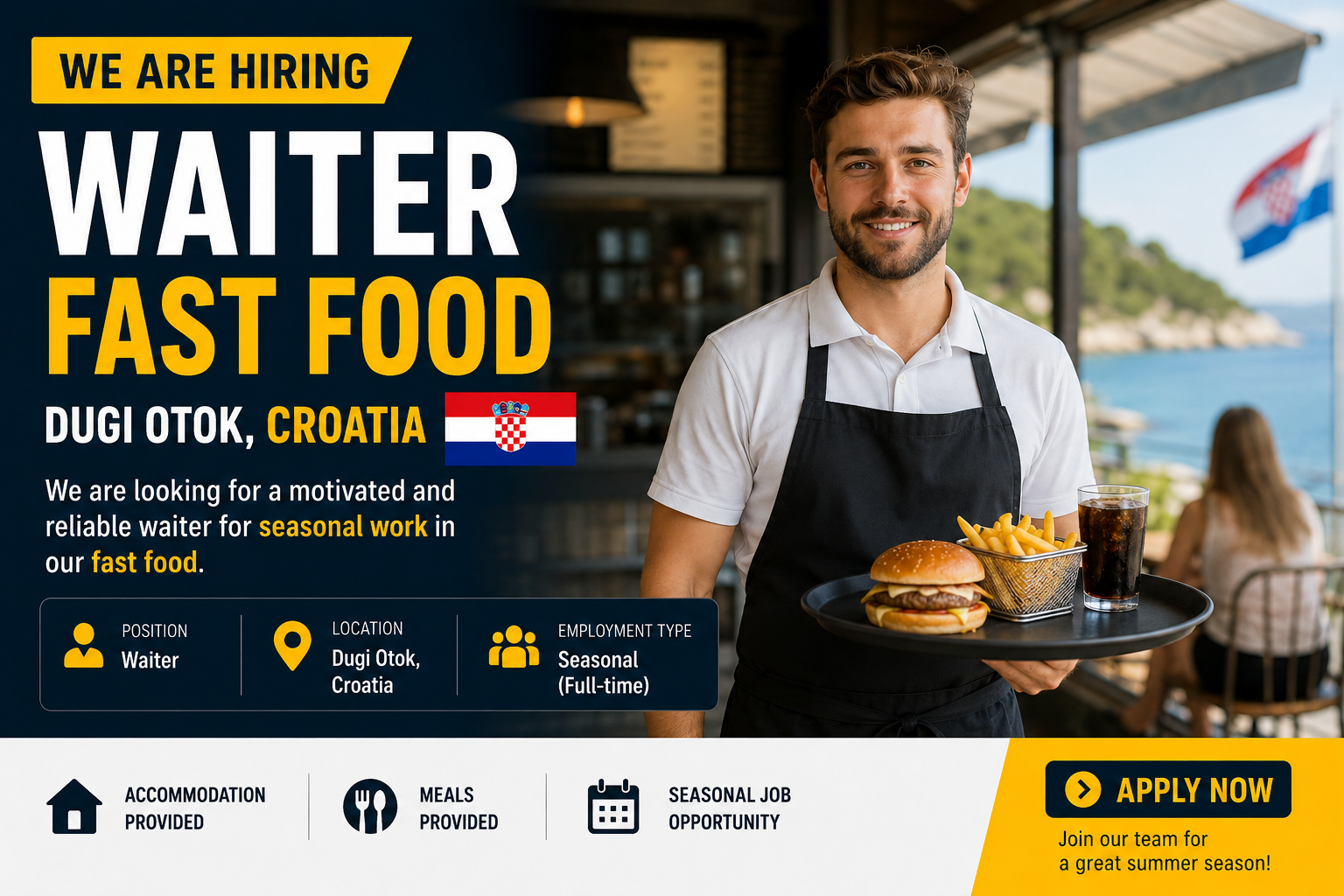Waiter / Fast Food Worker (Croatia)