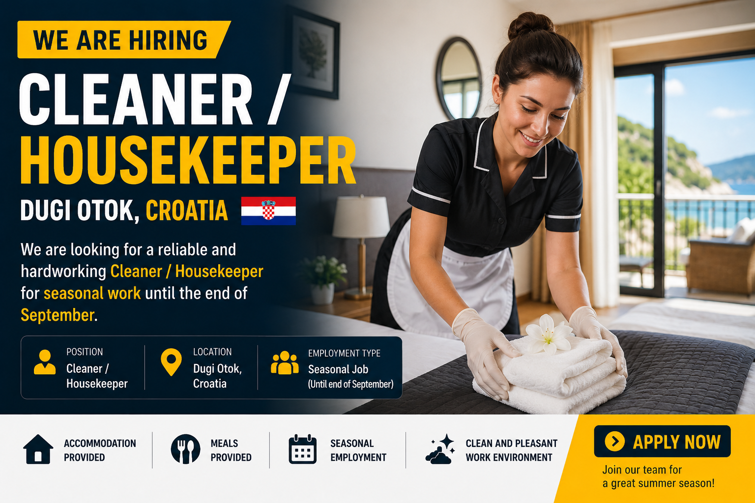 Cleaner / Housekeeper (Croatia)