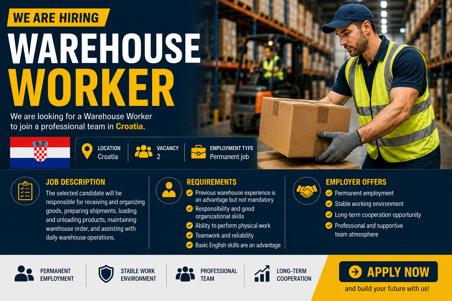 Warehouse Worker for Croatia (BaPro)