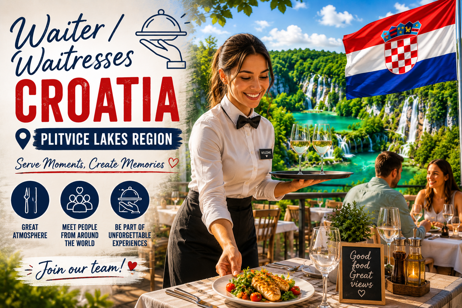 Waiter/Waitresses – Croatia – Plitvice Lakes Region